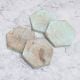 Modern Hexagon Shaped Wooden Coasters - Pack of 4
